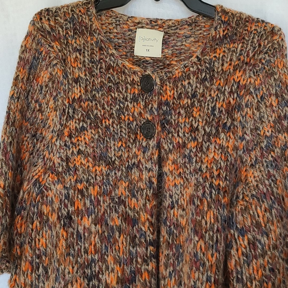 Relativity Wool Alpaca Mohair Sweater Swing Style